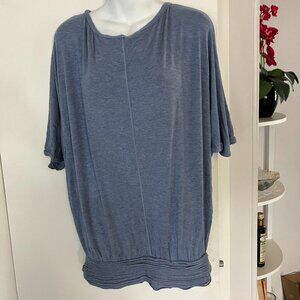 Blueish Gray Oversized Soft Jersey Top